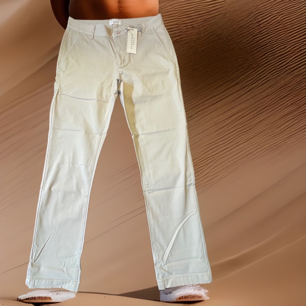 New Five Four Duvall Taupe light khaki relaxed chino pants, 32 Straight (m)